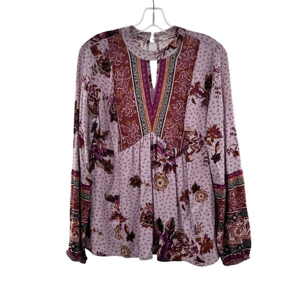 Maurices Women's Floral Long Sleeve Top Multicolor Cutout Size Small New - Picture 1 of 9